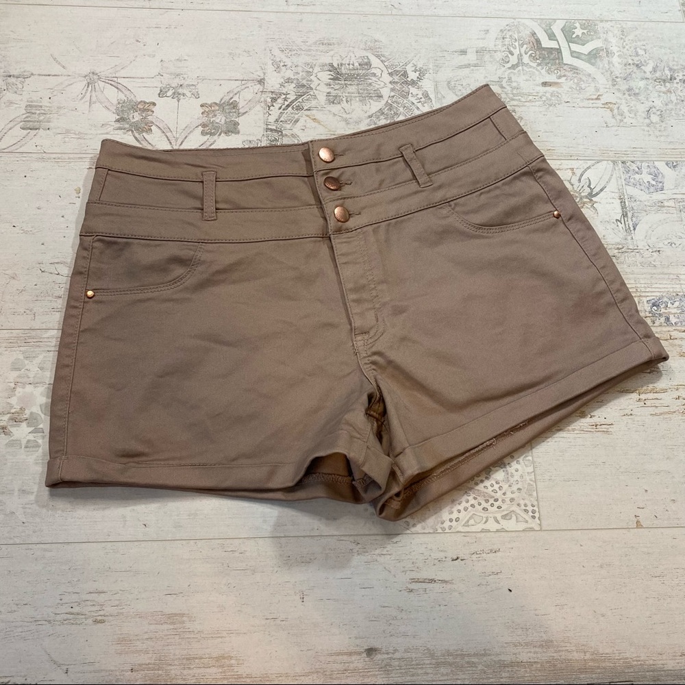 Refuge Mauve Pink High Waisted Shorts